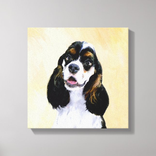 Toile Cocker Spaniel (Parti) Peinture - Art Chien origin (Recto)
