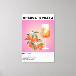Toile Cocktail Aperol Spritz Recette Orange Flower Marke