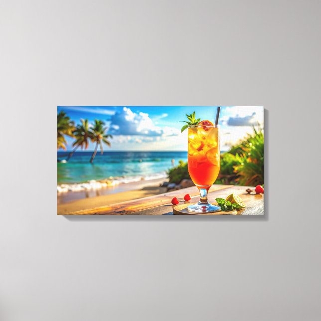 Toile Cocktail sur la plage (Recto)
