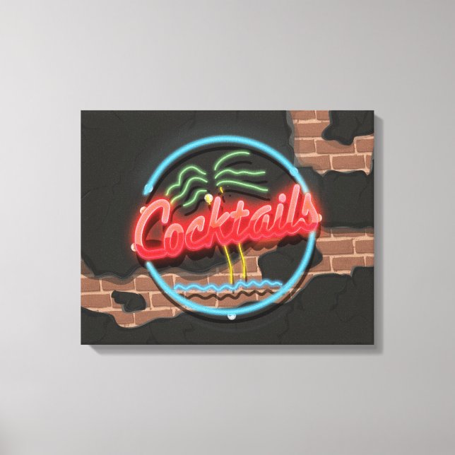 Toile Cocktails Nightclub Neon (Recto)
