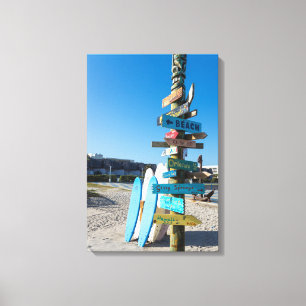 Toile Cocoa Beach Totem Tiki