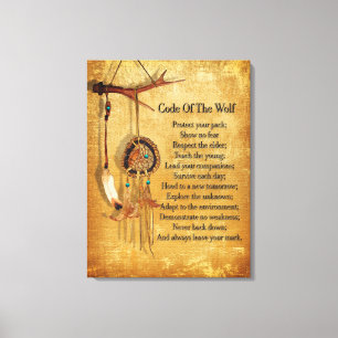 Toile Code du dreamcatcher de loup
