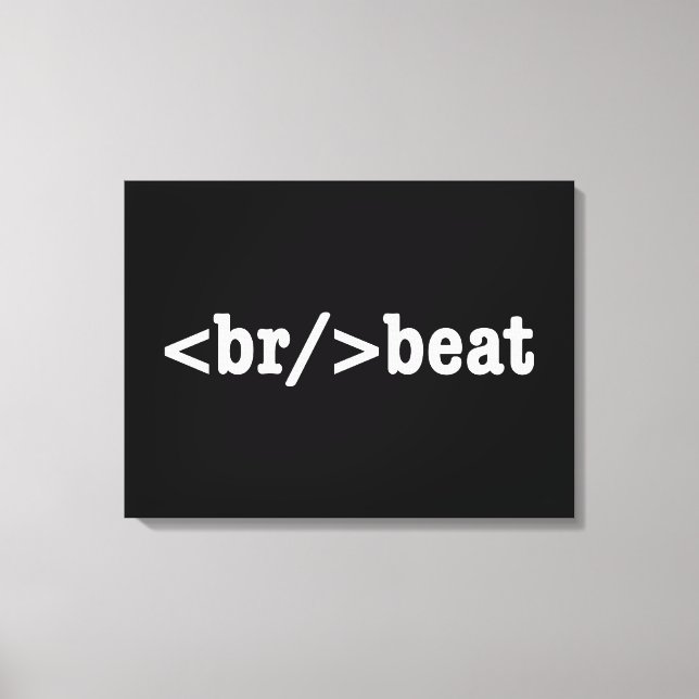 Toile code HTML breakbeat (Recto)