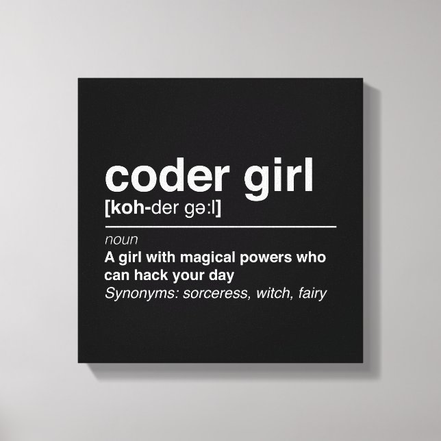 Toile Coder girl (Recto)