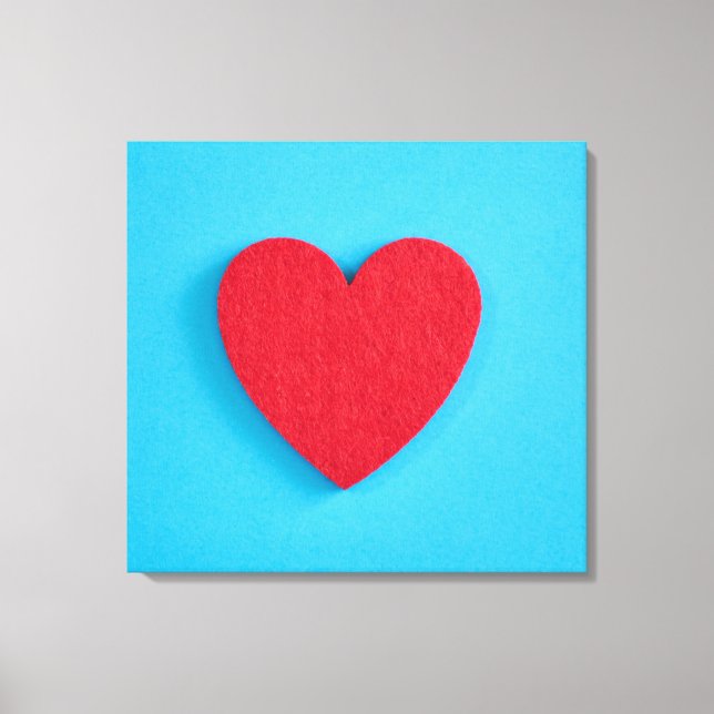 Toile Coeur d'amour rouge (Recto)