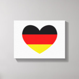 Toile Coeur du drapeau allemand