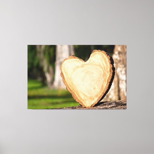 Toile coeur en bois (Recto)