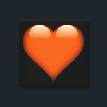 Toile Coeur en verre orange personnalisable<br><div class="desc">Un grand coeur de verre brillant apparaît sur cette toile enveloppée pour votre plus grand plaisir ! Ce design de coeur de verre est disponible en dix couleurs et sur n'importe quelle couleur arrière - plan votre coeur désire! Faites une déclaration avec cette toile suspendue sur votre mur ! Redimensionnez...</div>