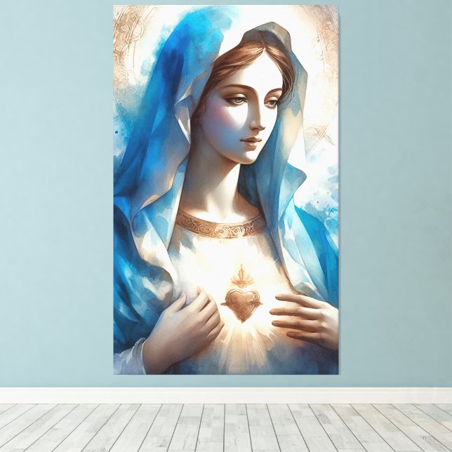 Toile Cœur immaculé de la vierge marie (Insitu (Plancher de Bois))