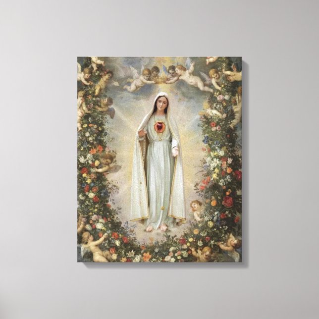 Toile Coeur immaculé de Marie, Vierge Marie (Recto)