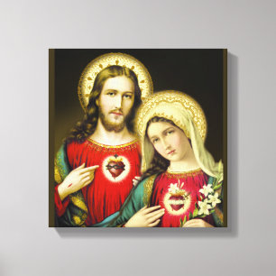 Toile Coeur impeccable sacré Mary de Jésus