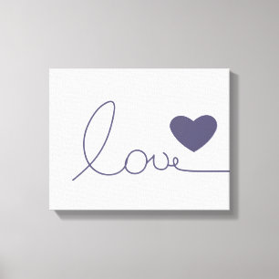 Toile Coeur pourpre d'amour