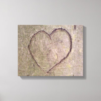 Toile Coeur sculpté dans un arbre