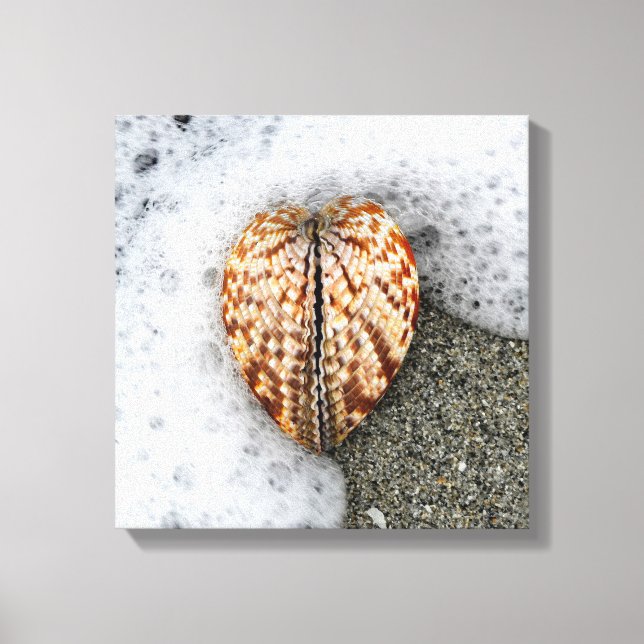 Toile Coeur sur la plage (Recto)