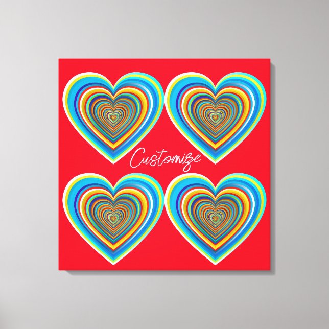 Toile Coeur valentin multicolore Thunder_Cove (Recto)