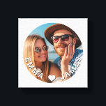 Toile Coeurs d'amour mignons Photo de couples avec préno<br><div class="desc">Toile personnalisée avec photo de couple, noms et cœur d'amour, avec votre photo préférée et un cœur d'amour, personnalisée avec vos noms en écriture blanche moderne. Personnalisez en modifiant le texte dans la zone de texte prévue et en ajoutant votre propre image. Cadeaux parfaits pour les couples, petit ami, petite...</div>