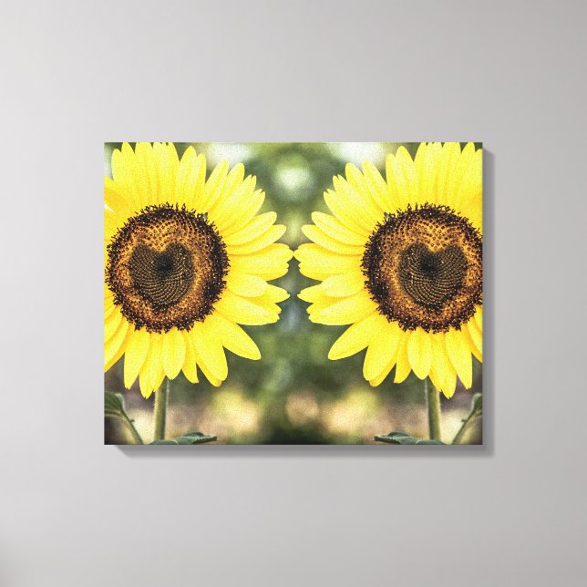 Toile Coeurs de tournesol amoureux (Recto)