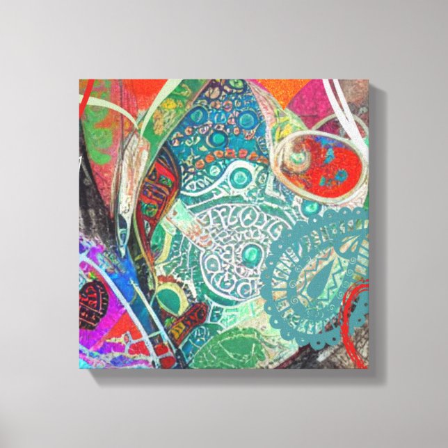 Toile Coeurs et Paisley (Recto)