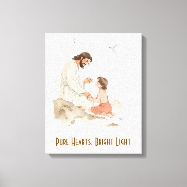 Toile Coeurs purs Lumière vive (Recto)