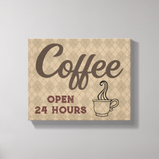 Toile Coffee Shop Retro Diner Art des signes