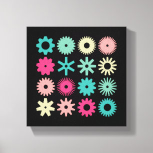 Toile Cogs - Couleurs 01 - sur Noir