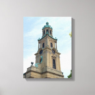 Toile Coin de l'église et tour dans la cathédrale Plaza