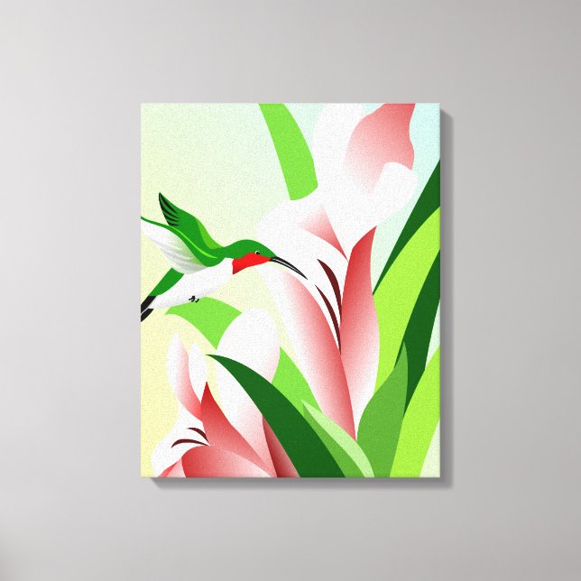 Toile Colibri à gorge rubis (Recto)