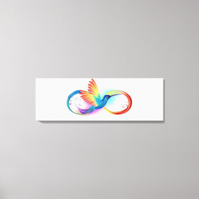 Toile Colibri arc-en-ciel avec symbole Infinity (Recto)