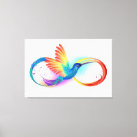 Colibri arc-en-ciel avec symbole Infinity