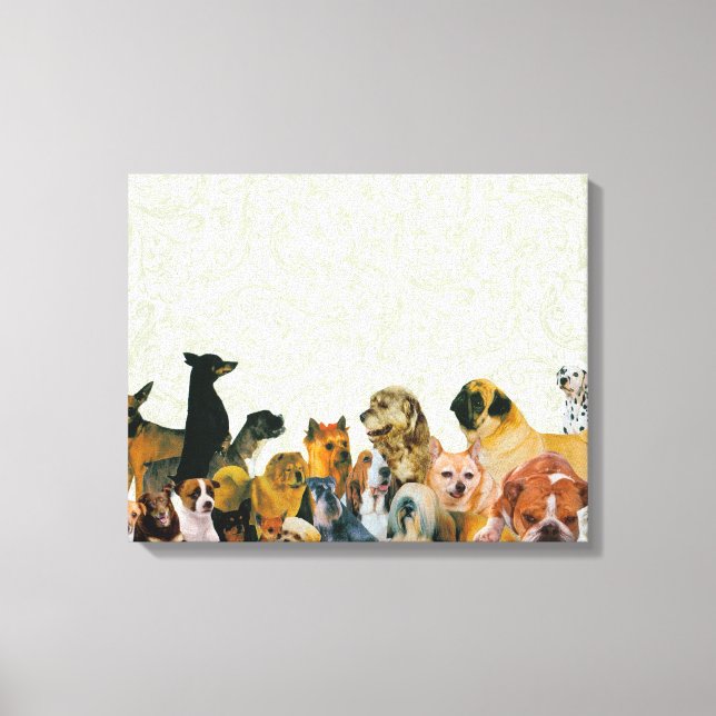 Toile Collage de beaucoup de chiens (Recto)