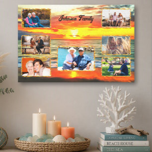 Toile Collage de famille Banderas Sunset Famille 1738 Ar