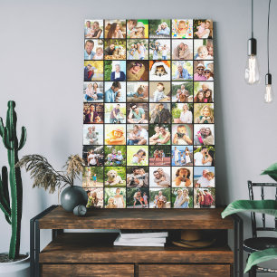 Toile Collage de grille de photos multiples 54 Noir
