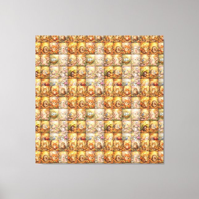 Toile Collage de motif patchwork moderne (Recto)