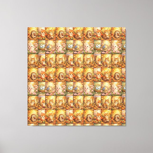 Toile Collage de motif patchwork moderne (Recto)