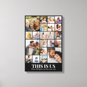 Toile Collage de photos 20 images 12x18 16x24 20x30 24x3