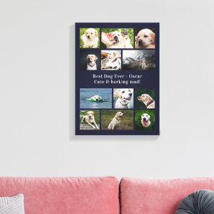 Toile Collage de photos de chien personnalisé pour amate