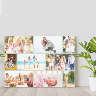 Toile Collage de photos de famille de style maçonnerie g