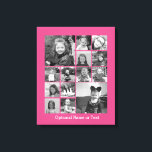 Toile Collage de photos Instagram - Jusqu'à 14 photos ro<br><div class="desc">Un design avec un arrière - plan coloré. Utilisez jusqu'à quatorze photos carrés pour créer un cadeau unique et personnel. Si vous avez besoin d'ajuster les images,  cliquez sur l'outil personnaliser pour apporter des modifications.</div>