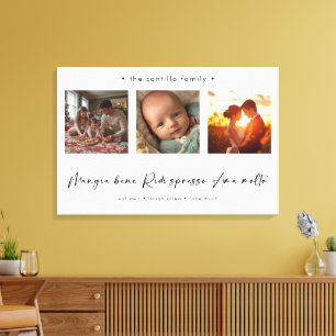 Toile Collage de photos moderne italien Mangia Bene