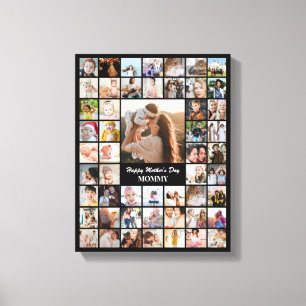 Toile Collage de photos personnalisé 52 images Grille 11
