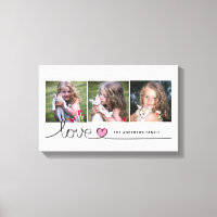Collage de photos personnalisées avec écriture Lov