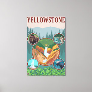 Toile Collage de WyomingYellowstone