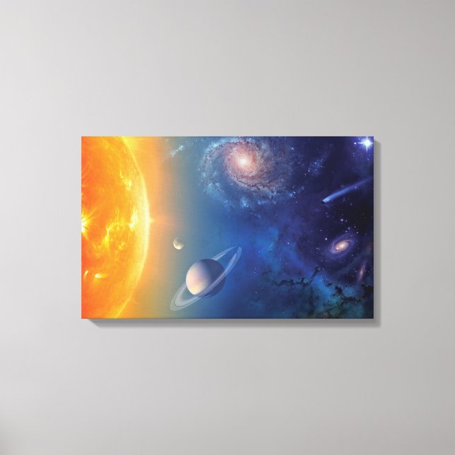 Toile Collage du système solaire de la NASA dans l'espac (Recto)