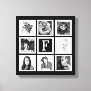 Toile Collage fait sur commande de photos d'Instagram de