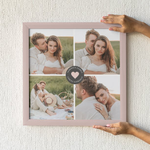 Toile Collage moderne Cadeau photo de famille personnali