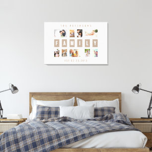 Toile Collage mural moderne de famille personnalisable a