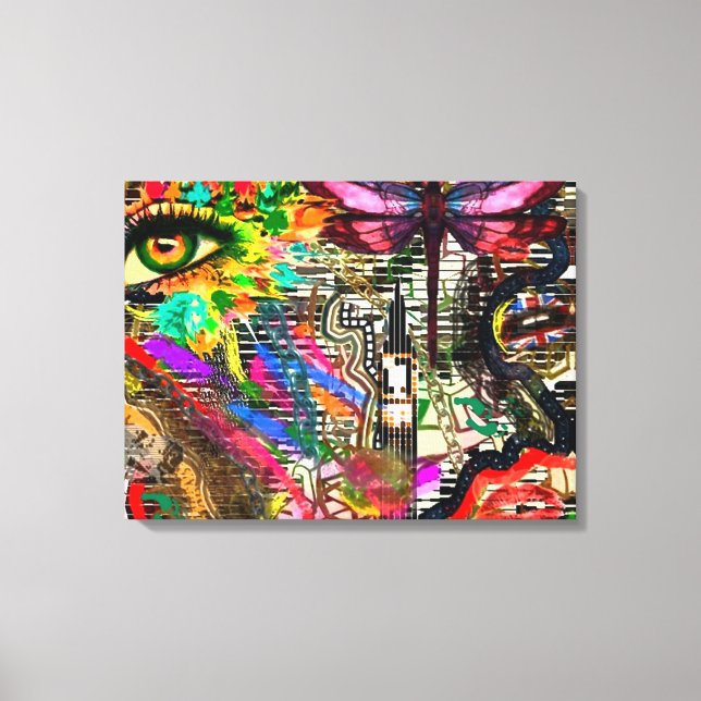 Toile Collage numérique des rêves subconscients par KEB (Recto)