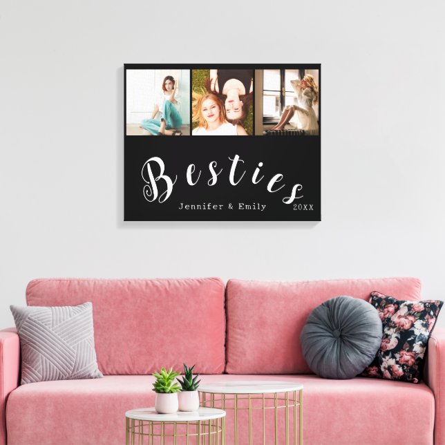 Toile Collage photo de Besties modernes - Tableaux perso (Insitu(Salon))