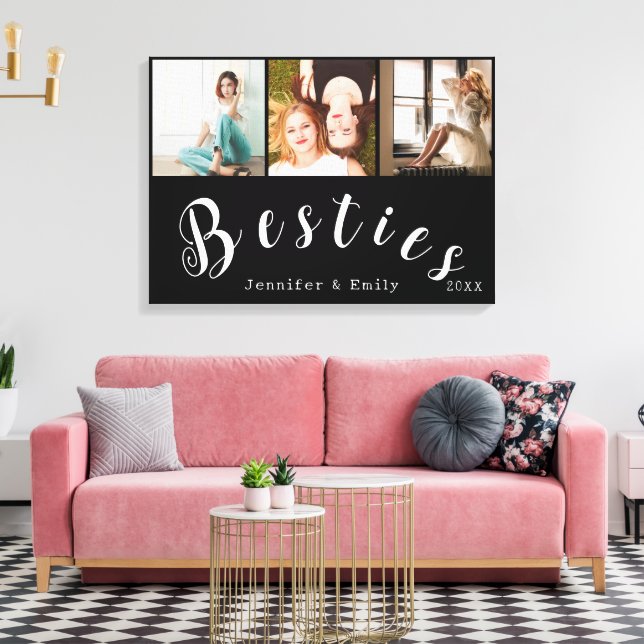 Toile Collage photo de Besties modernes - Tableaux perso (Insitu(Salon))