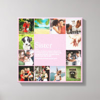 Collage photo de définition rose pour sœur amusant